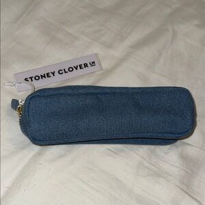 Stoney Clover Lane Blue Denim Cosmetic Bag Pencil Case SCL